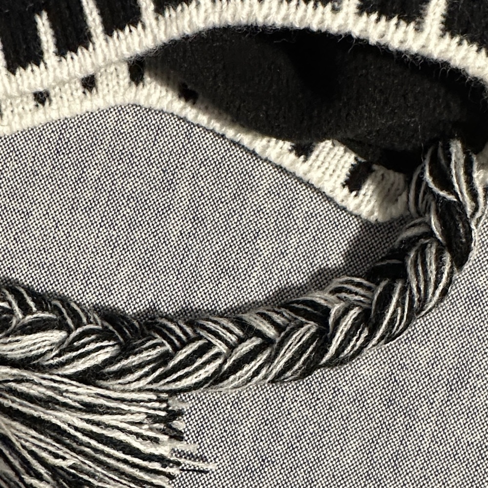 Volcom Black & White Pom Pom Earflap Beanie - Picture 3 of 14